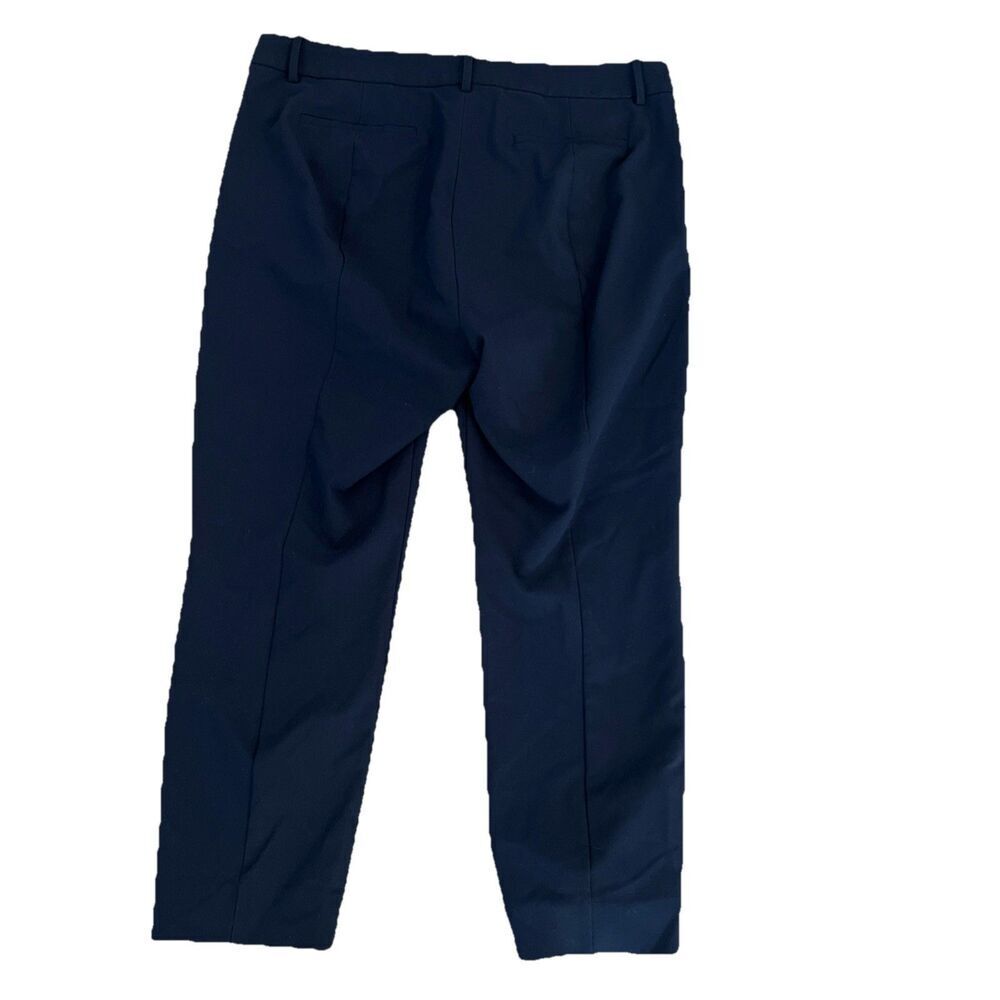 J Crew Women’s Pants 16 Ruby Crop Navy Blue Trousers Career - Picture 2 of 4